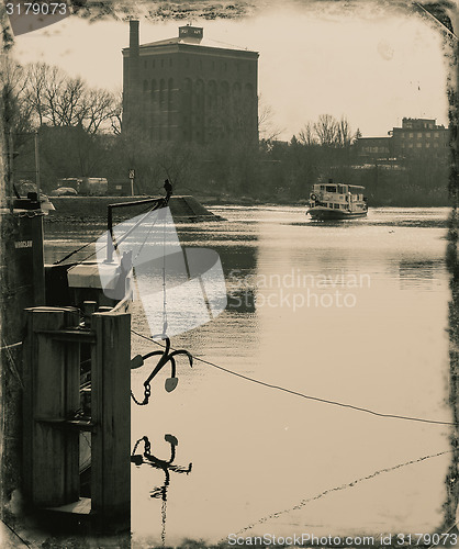 Image of Ships moored at a shipyard