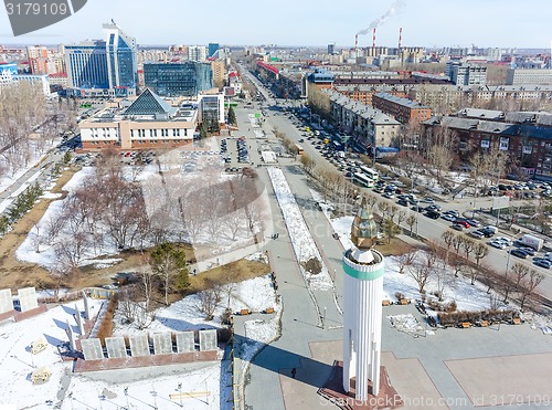 Image of World war 2 Memorial Square. Tyumen. Russia