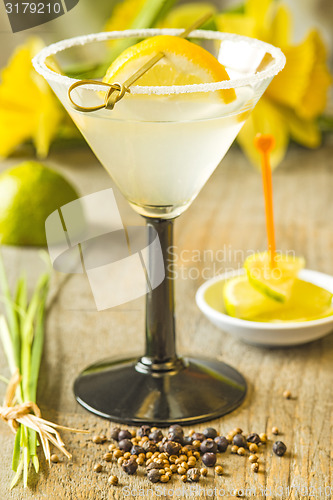 Image of Cocktail with lemon slice