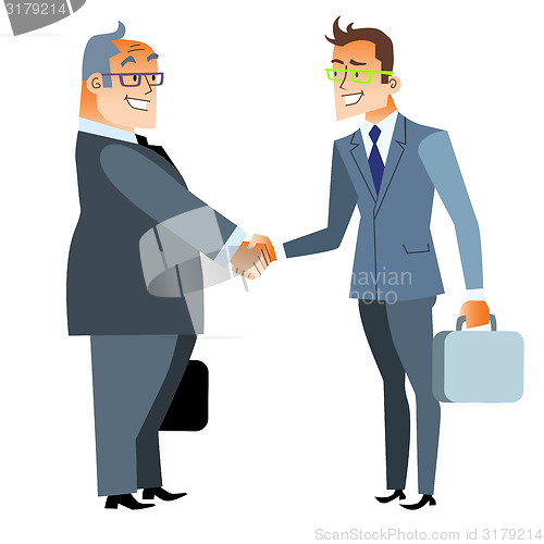 Image of Business handshake deal. Finance and contract