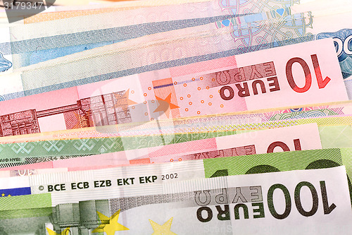 Image of european money, ukrainian money