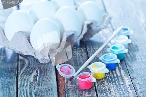 Image of eggs and paint