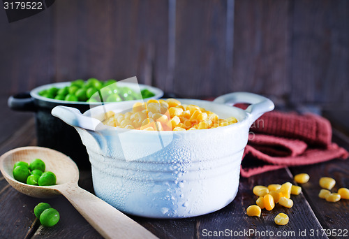 Image of corn and peas