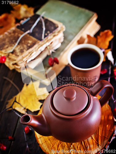 Image of fresh tea in teapot