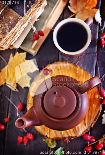 Image of fresh tea in teapot