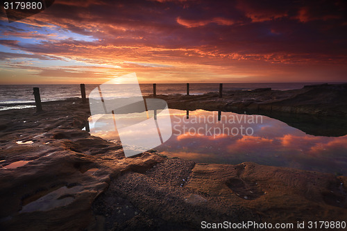 Image of Sunrise at Ivo Rowe Rockpool Coogee