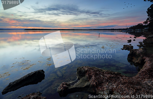 Image of Sunset reflections on the waters of St Georges Basin