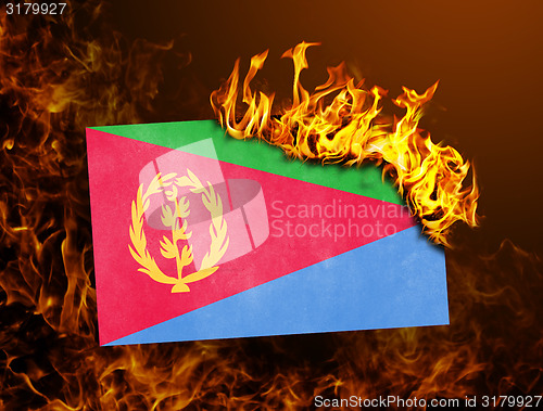 Image of Flag burning - Eritrea