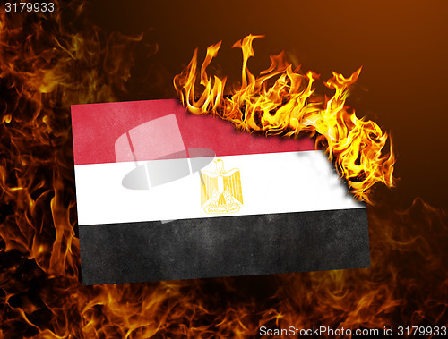 Image of Flag burning - Egypt