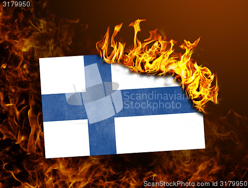 Image of Flag burning - Finland