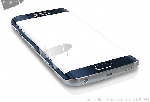 Image of Black Sapphire Samsung Galaxy S6 Edge with blank screen