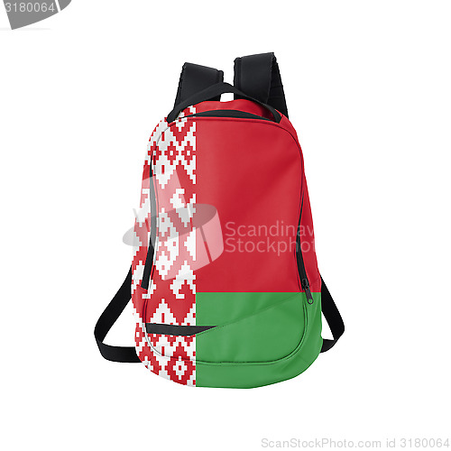 Image of Belarus flag backpack isolated on white