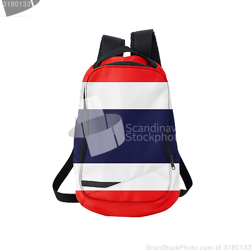 Image of Thailand flag backpack isolated on white