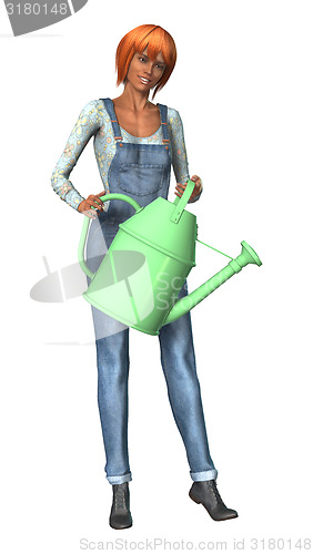 Image of Young Female Gardener