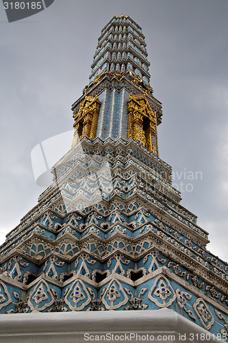 Image of  thailand  bangkok in  rain   temple abstract   mosaic