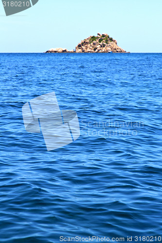 Image of  blue lagoon  stone  tao bay abstract of a  water  