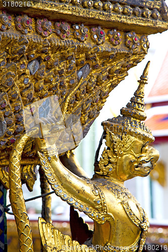 Image of demon in the temple bangkok asia   gold wat  palaces   
