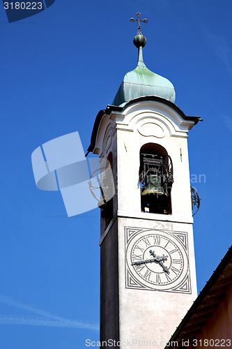 Image of mornago  abstract in  italy   the old  wall  a tower bell 