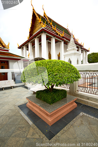 Image of  pavement gold    temple   in   bangkok  thailand incision of th
