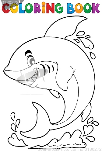 Image of Coloring book with shark theme