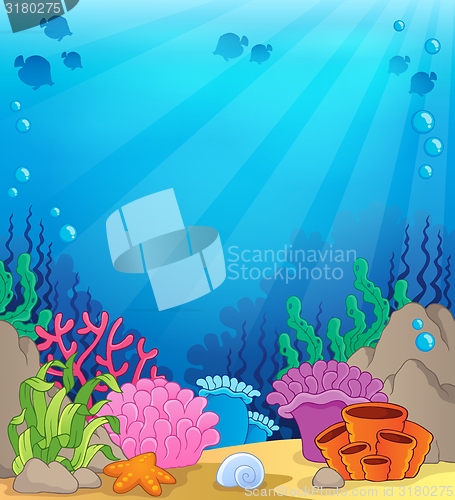 Image of Ocean underwater theme background 4