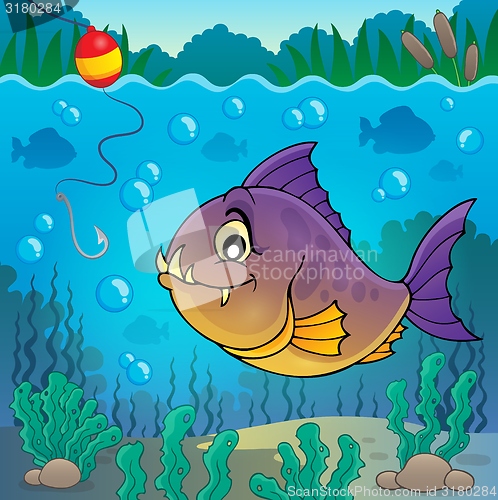 Image of Piranha fish underwater theme 3