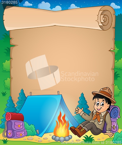 Image of Parchment with scout boy theme 1