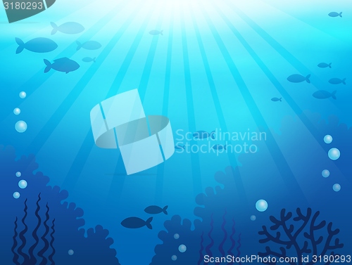 Image of Ocean underwater theme background 1