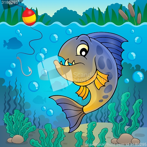Image of Piranha fish underwater theme 2