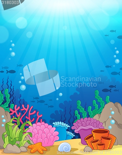 Image of Ocean underwater theme background 3