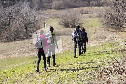 Image of Hikers walking