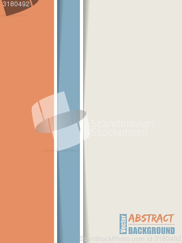 Image of Simple brochure with orange blue and white stripes