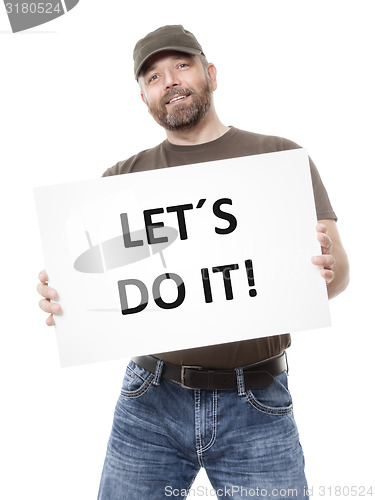 Image of bearded man white board