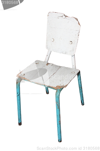 Image of white damaged chair