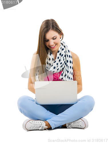 Image of Woking with a laptop