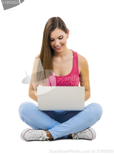 Image of Woking with a laptop