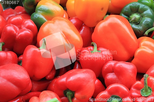 Image of red and green pepper bells background