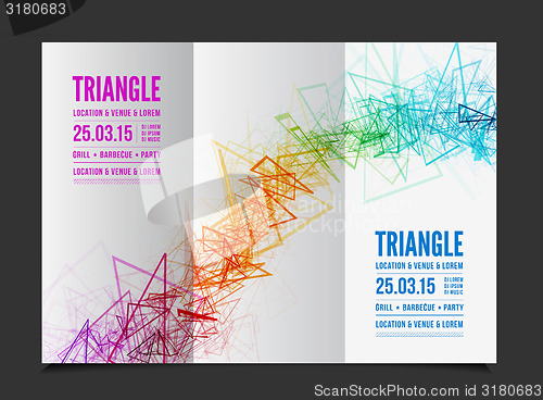 Image of Vector abstract triangle outline