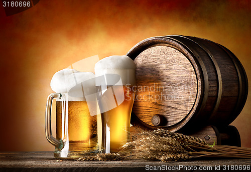 Image of Beer and barrel