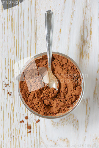 Image of cocoa powder with spoon