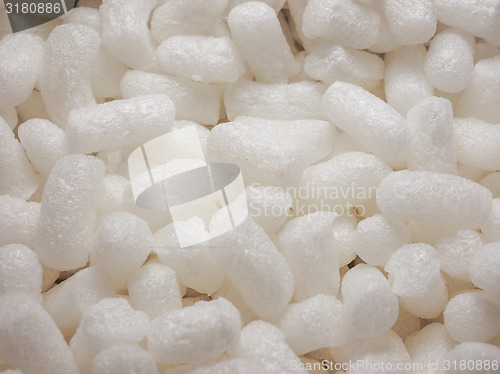 Image of White polystyrene beads background