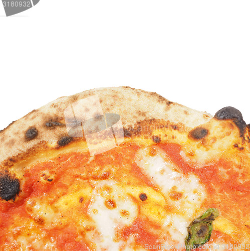 Image of Margherita pizza background isolated