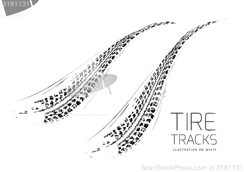 Image of Tire tracks background