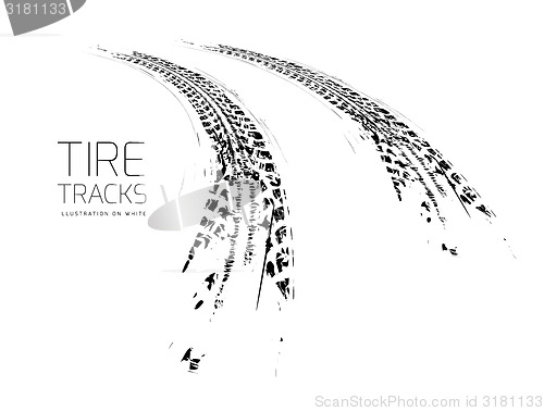 Image of Tire tracks background