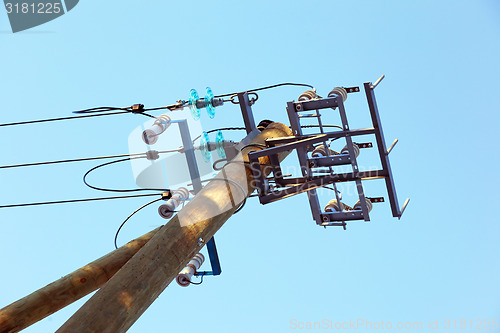 Image of A pillar of power line