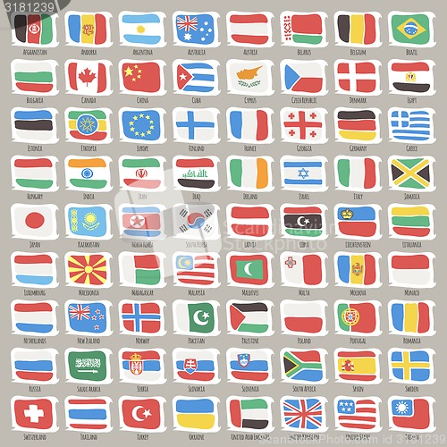 Image of Set of World States Flags