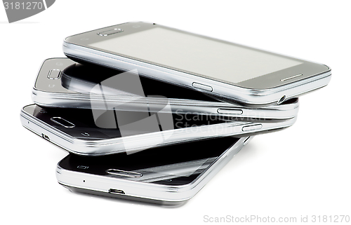 Image of Stack of Smartphones