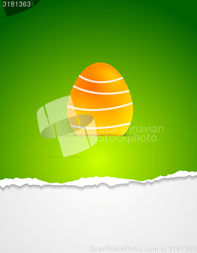 Image of Easter egg vector green background