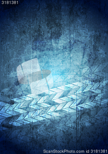 Image of Blue grunge tech geometric background
