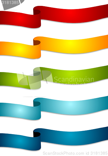 Image of Colorful abstract tapes. Vector ribbons